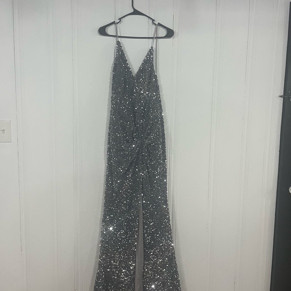 Abyss By Abby Dresses & Skirts - Elegant Silver Sequin Jumpsuit